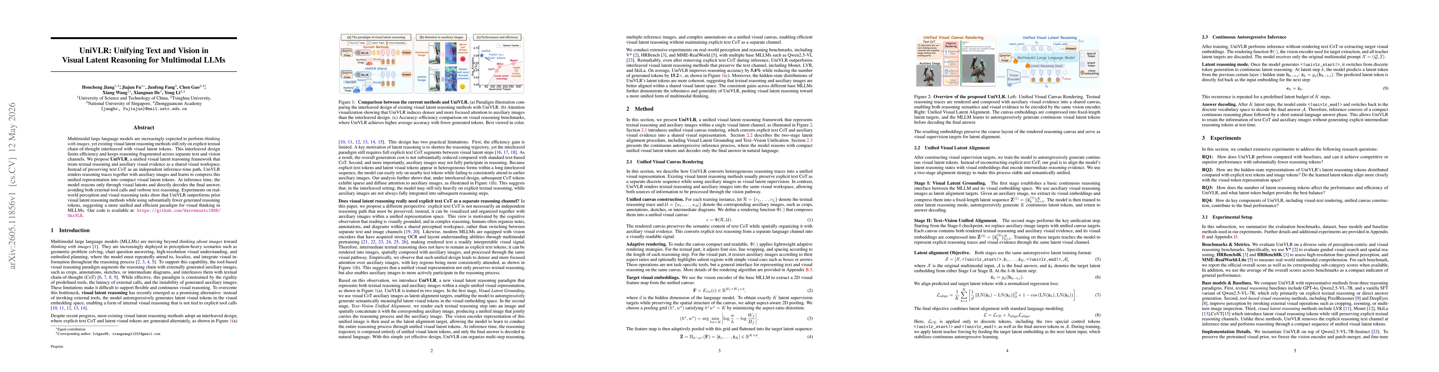 Thumbnail for UniVLR: Unifying Text and Vision in Visual Latent Reasoning for Multimodal LLMs