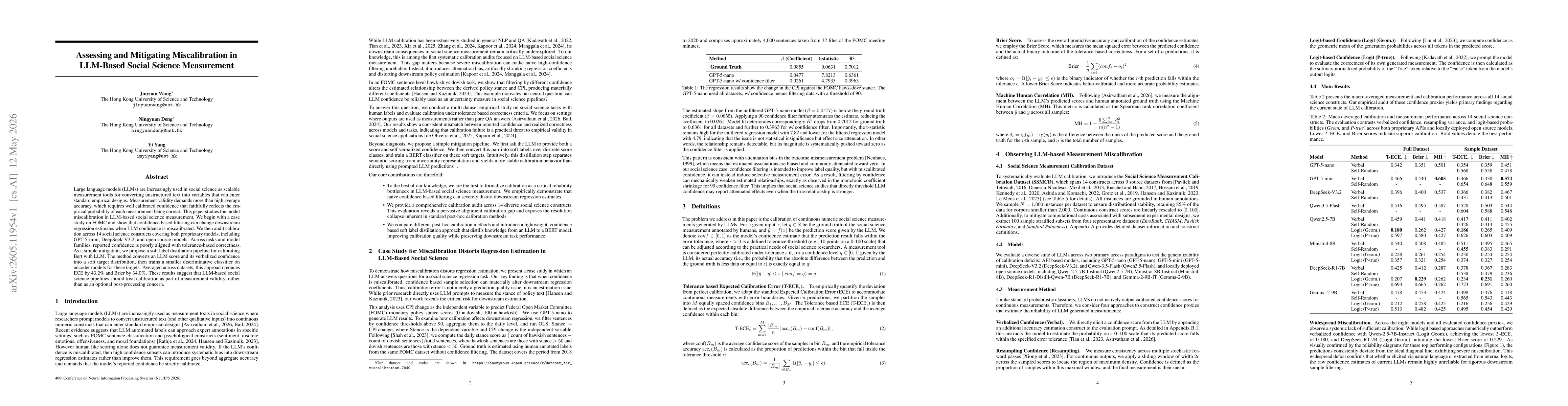 Thumbnail for Assessing and Mitigating Miscalibration in LLM-Based Social Science Measurement