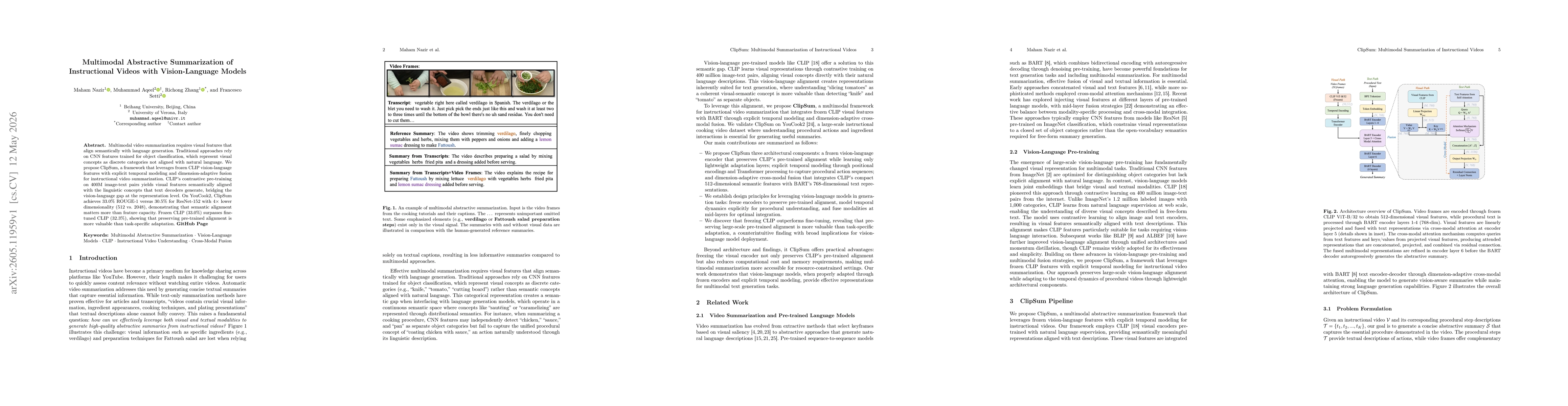 Thumbnail for Multimodal Abstractive Summarization of Instructional Videos with Vision-Language Models