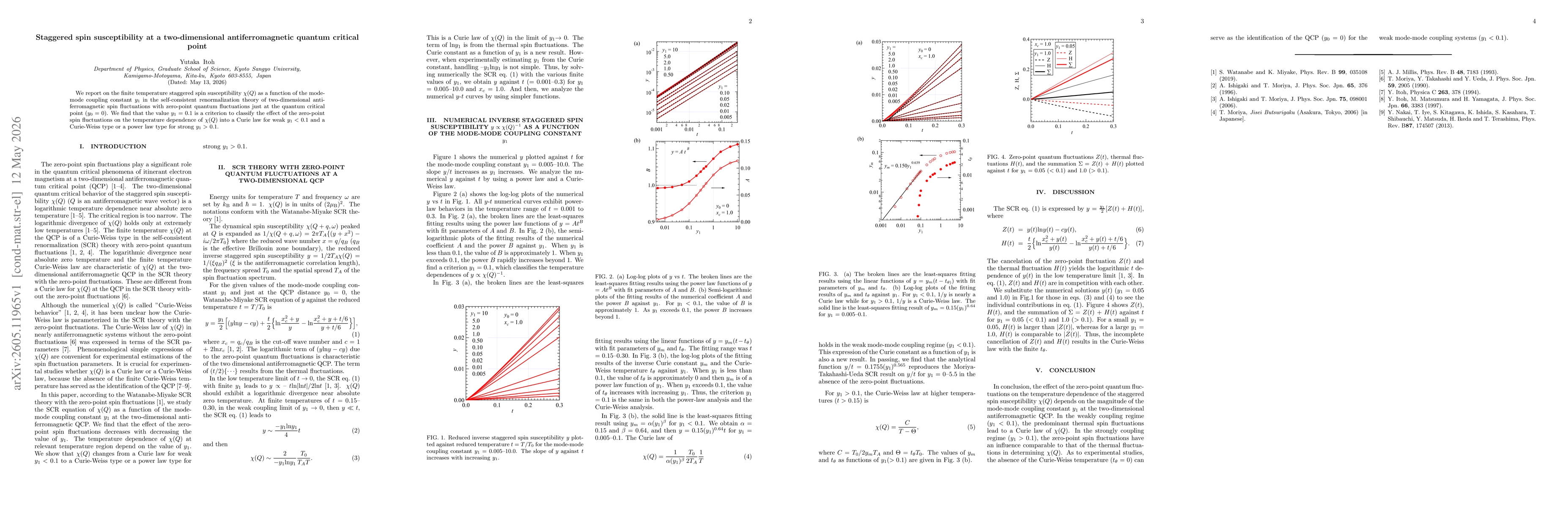 Thumbnail for Staggered spin susceptibility at a two-dimensional antiferromagnetic quantum critical point