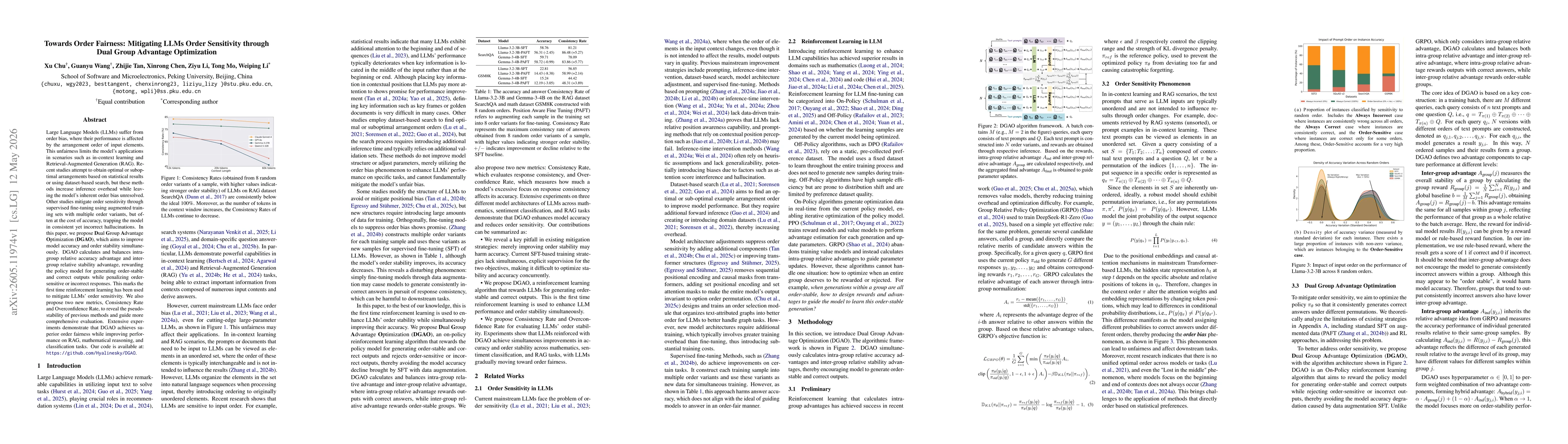 Thumbnail for Towards Order Fairness: Mitigating LLMs Order Sensitivity through Dual Group Advantage Optimization