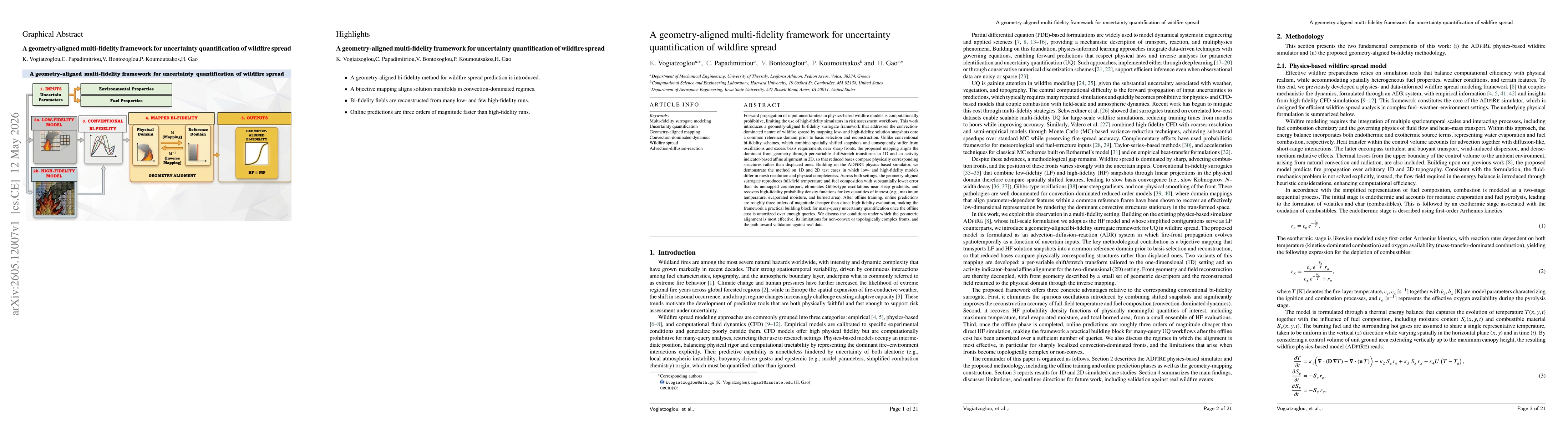 Thumbnail for A geometry-aligned multi-fidelity framework for uncertainty quantification of wildfire spread