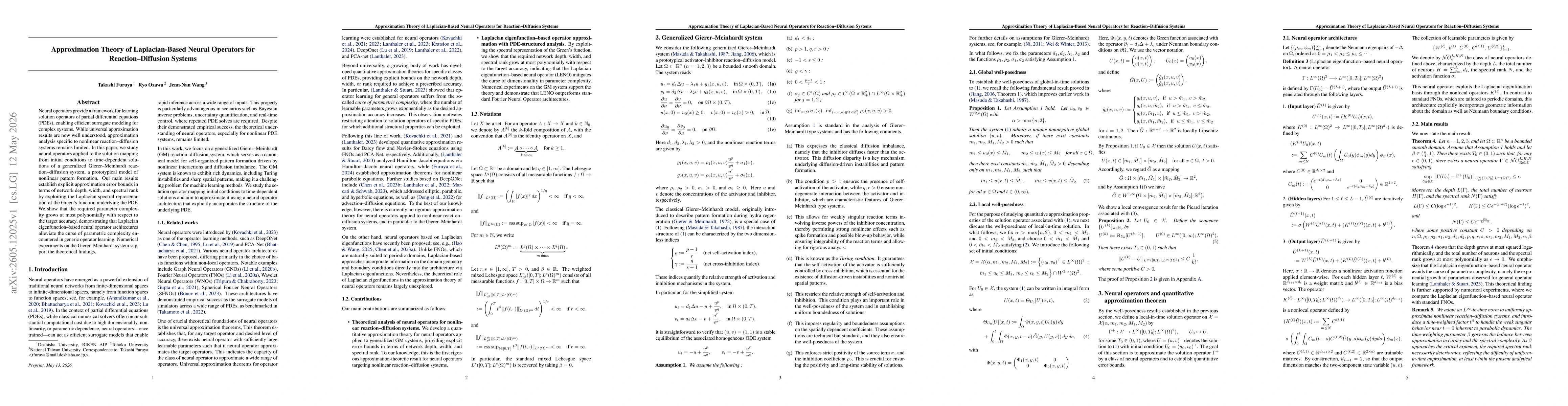 Thumbnail for Approximation Theory of Laplacian-Based Neural Operators for Reaction-Diffusion System