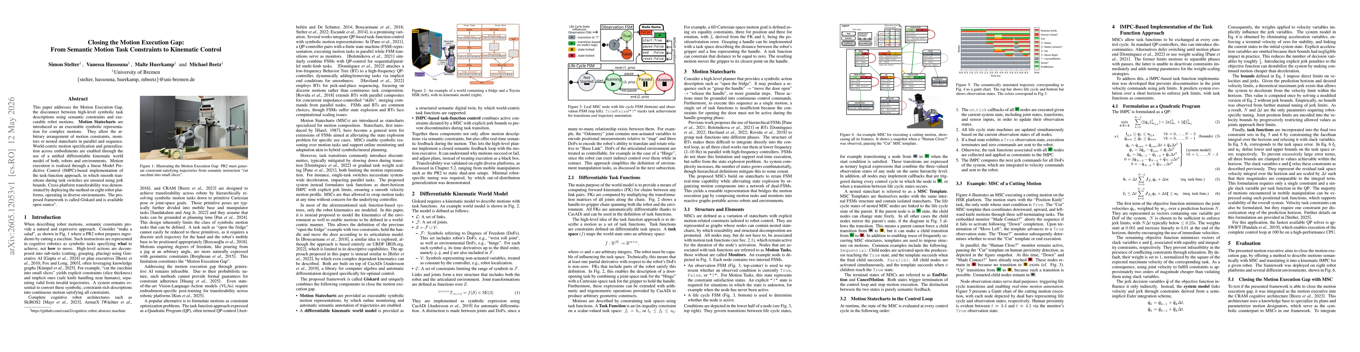 Thumbnail for Closing the Motion Execution Gap: From Semantic Motion Task Constraints to Kinematic Control