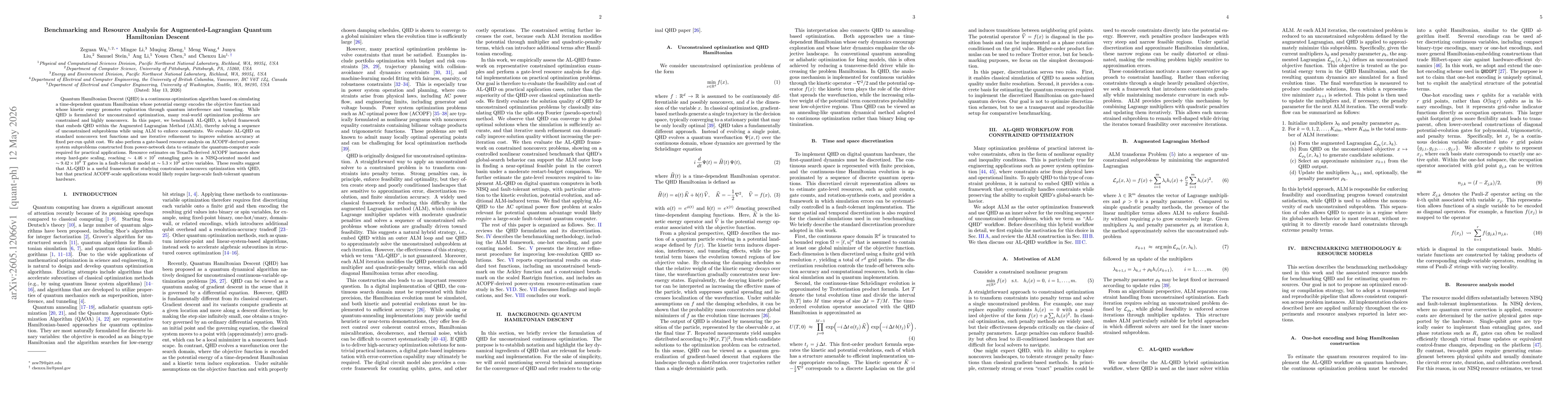 Thumbnail for Benchmarking and Resource Analysis for Augmented-Lagrangian Quantum Hamiltonian Descent