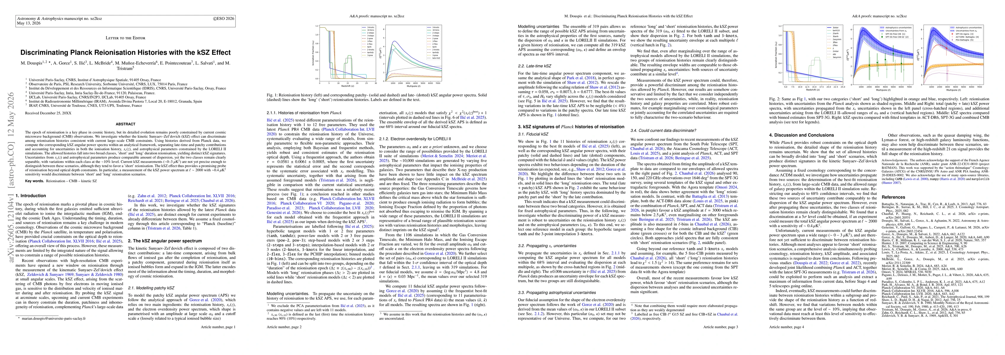 Thumbnail for Discriminating Planck Reionisation Histories with the kSZ Effect