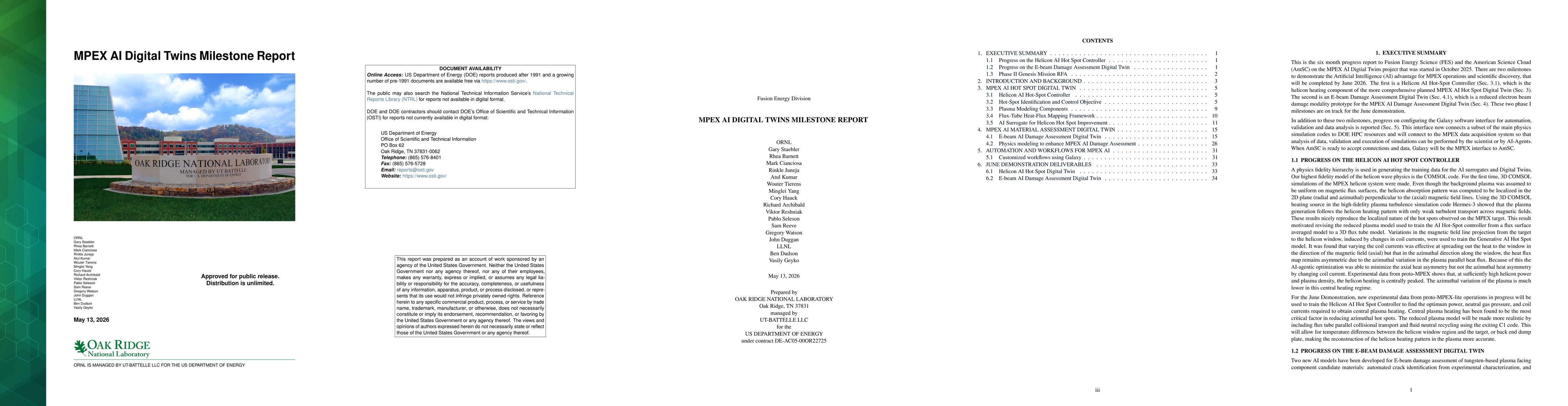 Thumbnail for MPEX AI Digital Twins Milestone Report