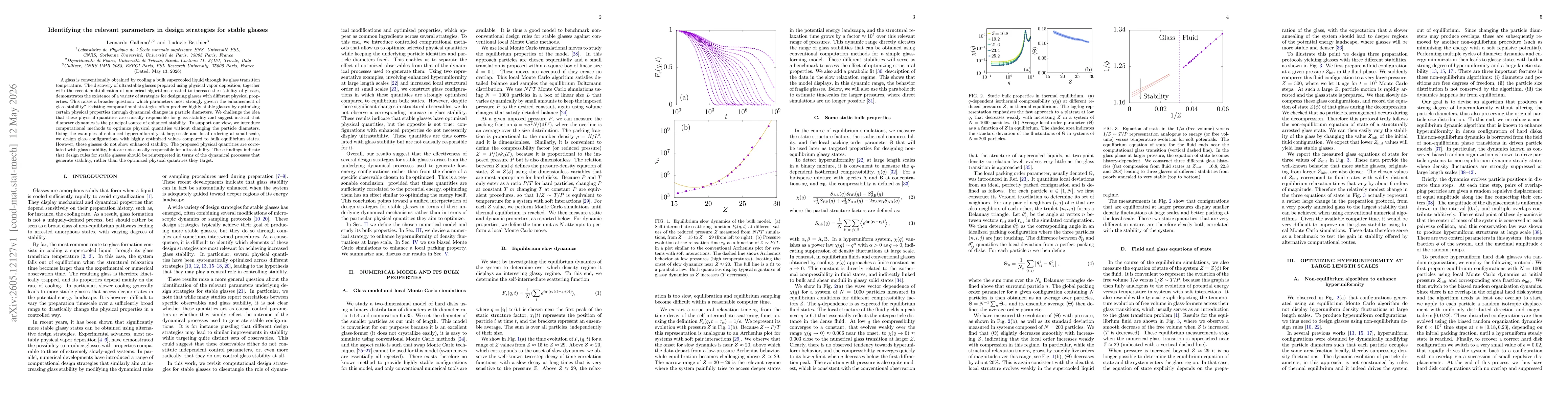 Thumbnail for Identifying the relevant parameters in design strategies for stable glasses