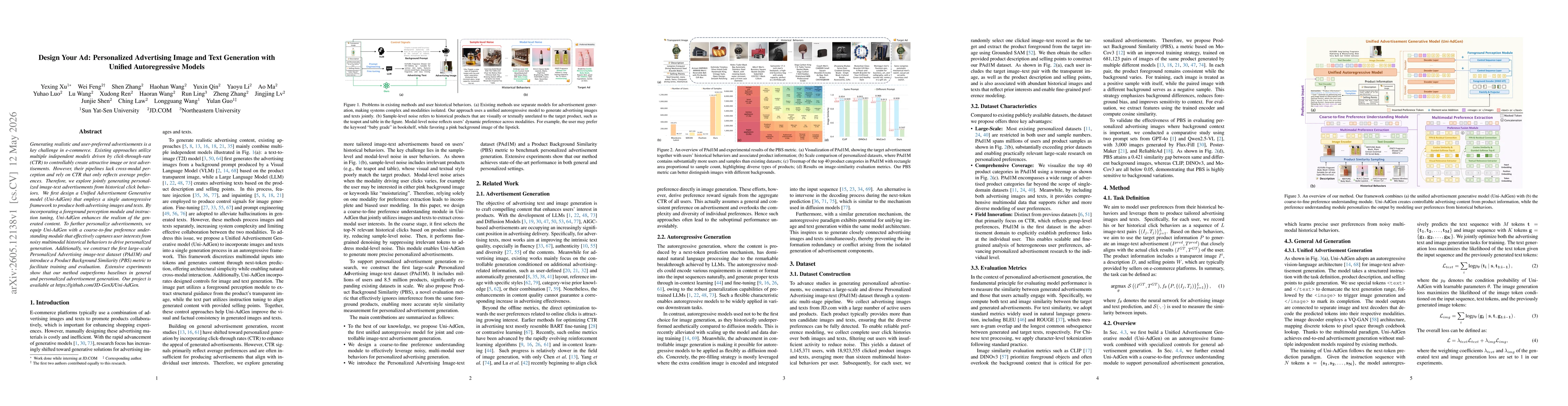 Thumbnail for Design Your Ad: Personalized Advertising Image and Text Generation with Unified Autoregressive Models