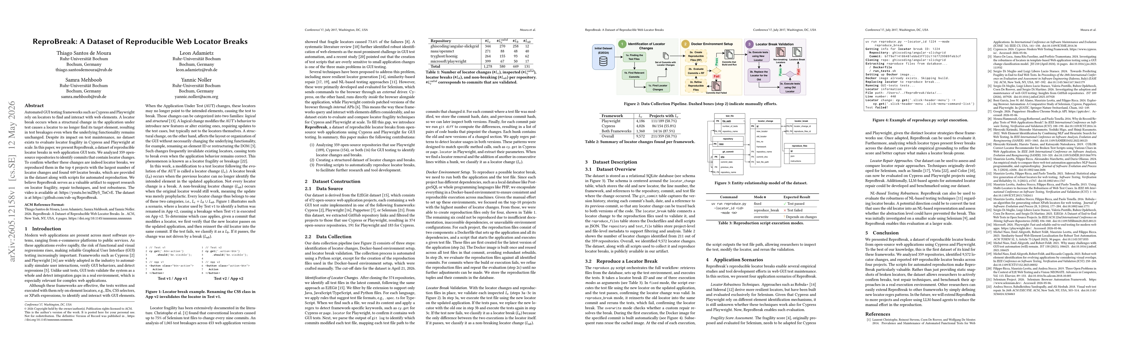 Thumbnail for ReproBreak: A Dataset of Reproducible Web Locator Breaks