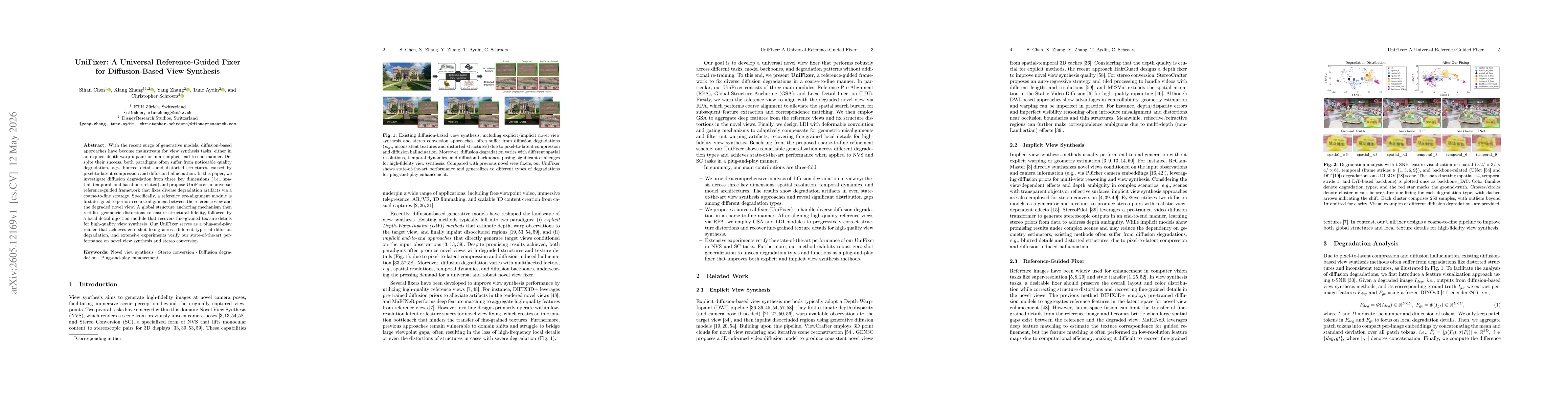 Thumbnail for UniFixer: A Universal Reference-Guided Fixer for Diffusion-Based View Synthesis