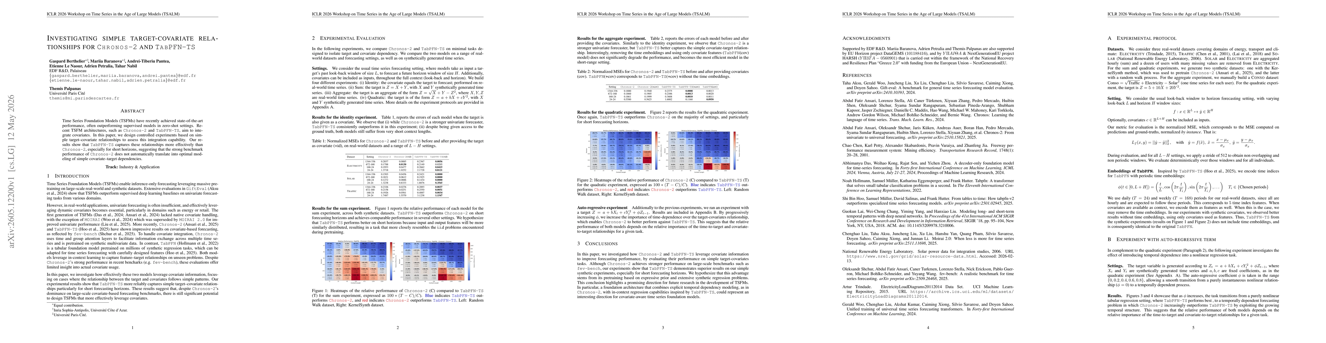 Thumbnail for Investigating simple target-covariate relationships for Chronos-2 and TabPFN-TS