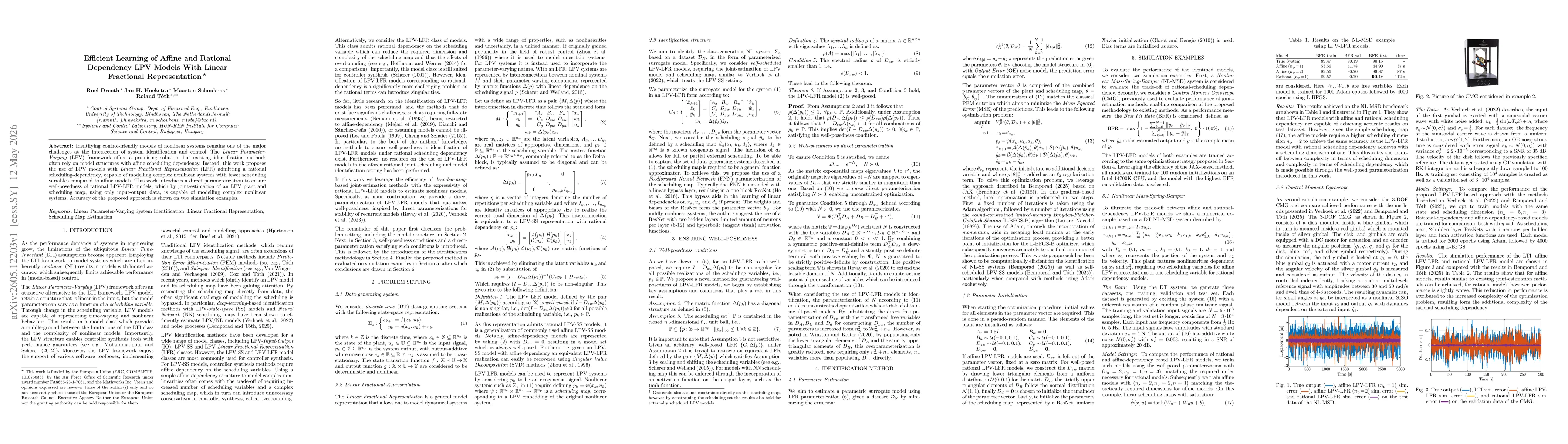 Thumbnail for Efficient Learning of Affine and Rational Dependency LPV Models With Linear Fractional Representation