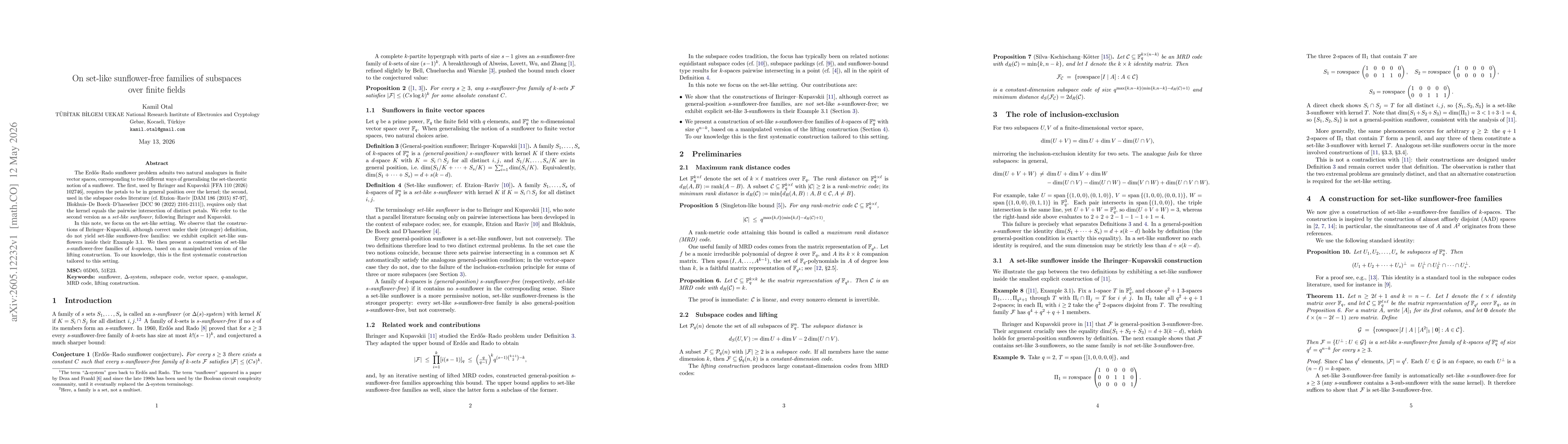 Thumbnail for On set-like sunflower-free families of subspaces over finite fields