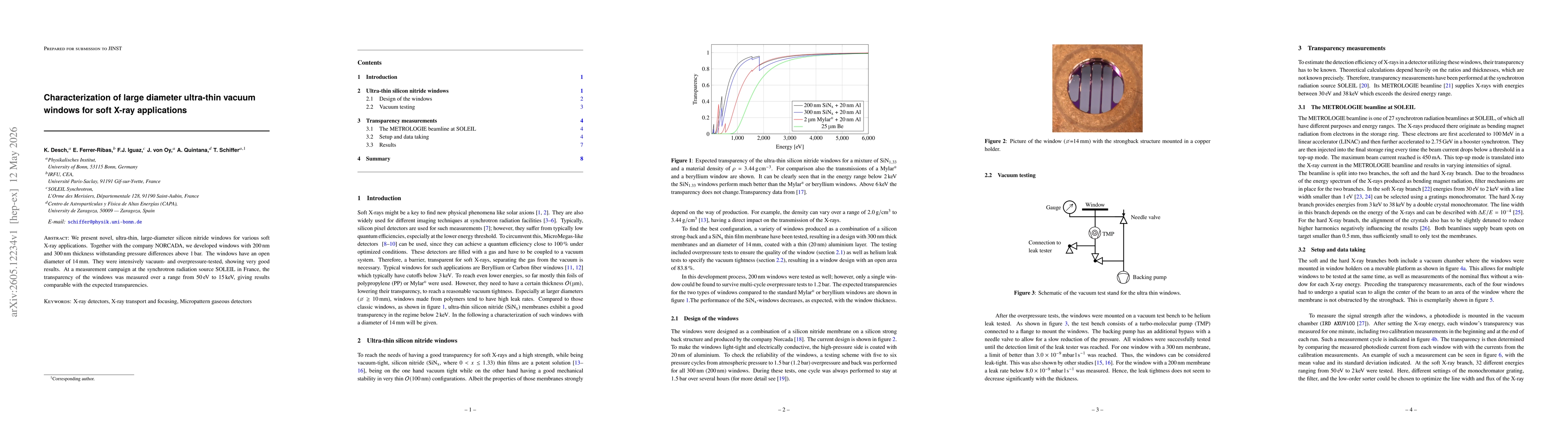 Thumbnail for Characterization of large diameter ultra-thin vacuum windows for soft X-ray applications