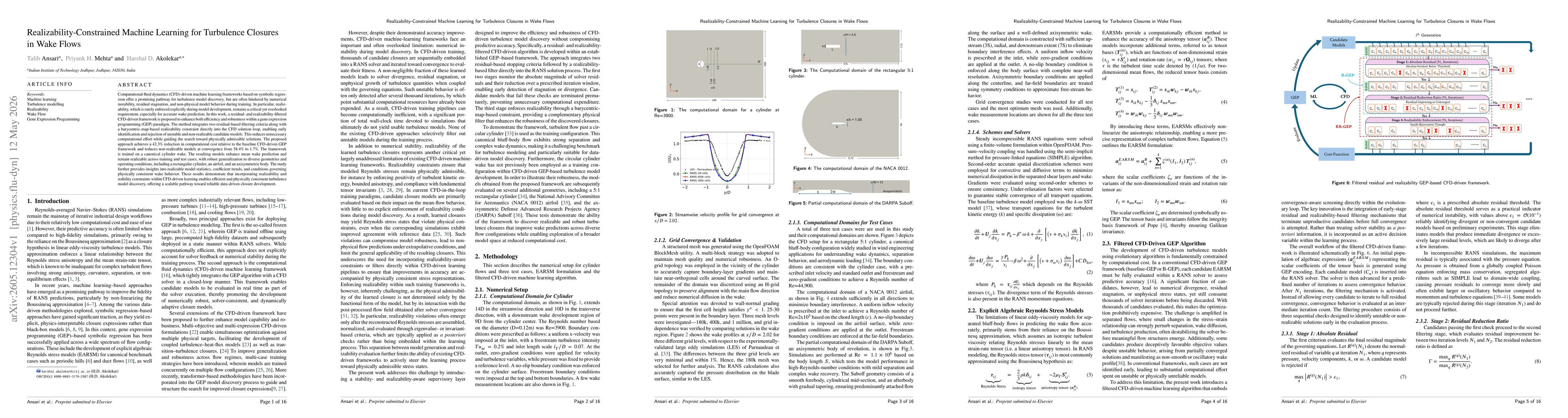 Thumbnail for Realizability-Constrained Machine Learning for Turbulence Closures in Wake Flows