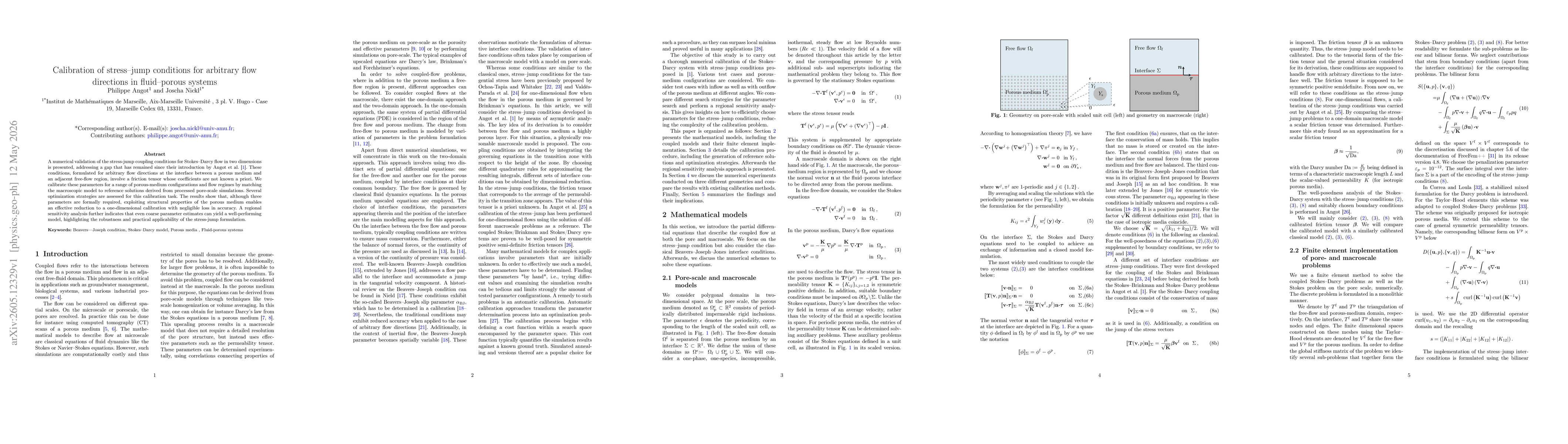 Thumbnail for Calibration of stress-jump conditions for arbitrary flow directions in fluid-porous systems