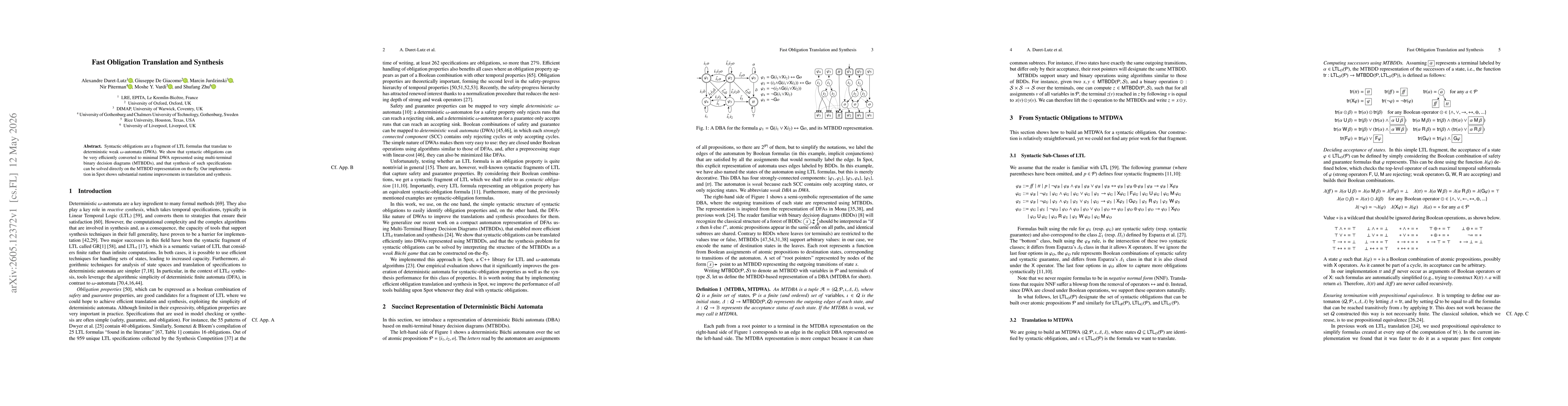 Thumbnail for Fast Obligation Translation and Synthesis
