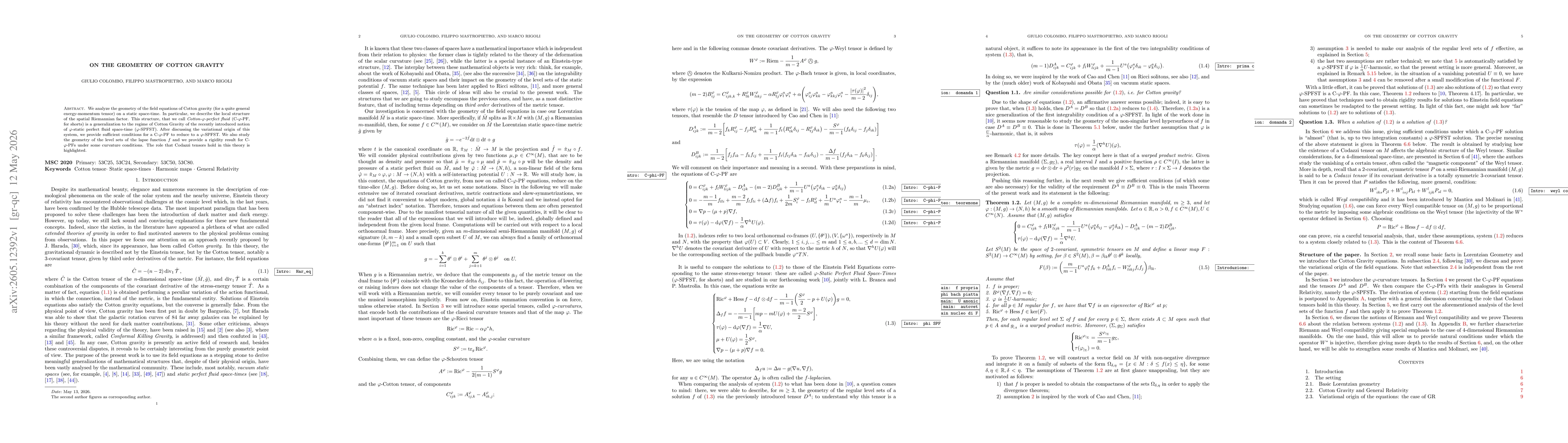 Thumbnail for On the Geometry of Cotton Gravity