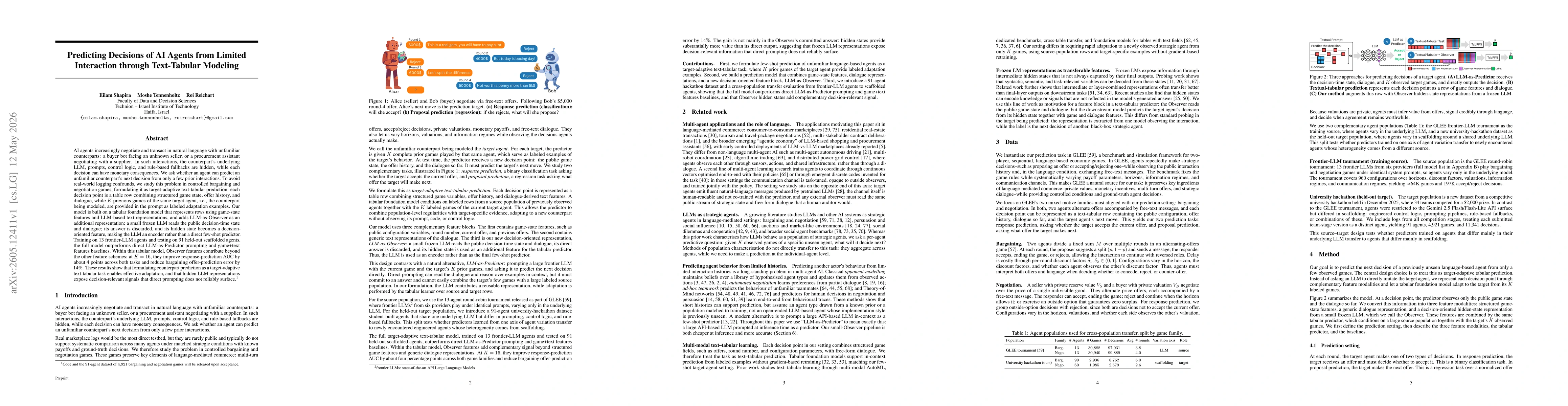 Thumbnail for Predicting Decisions of AI Agents from Limited Interaction through Text-Tabular Modeling