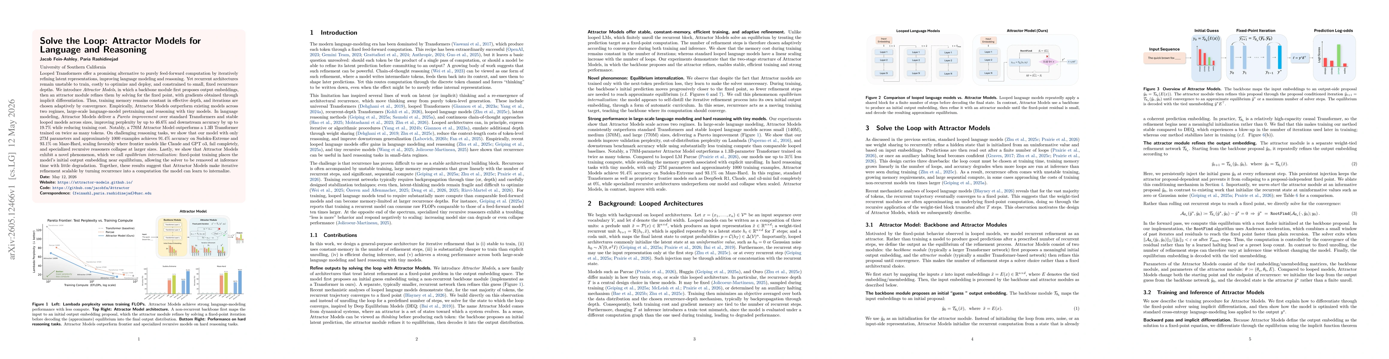 Thumbnail for Solve the Loop: Attractor Models for Language and Reasoning