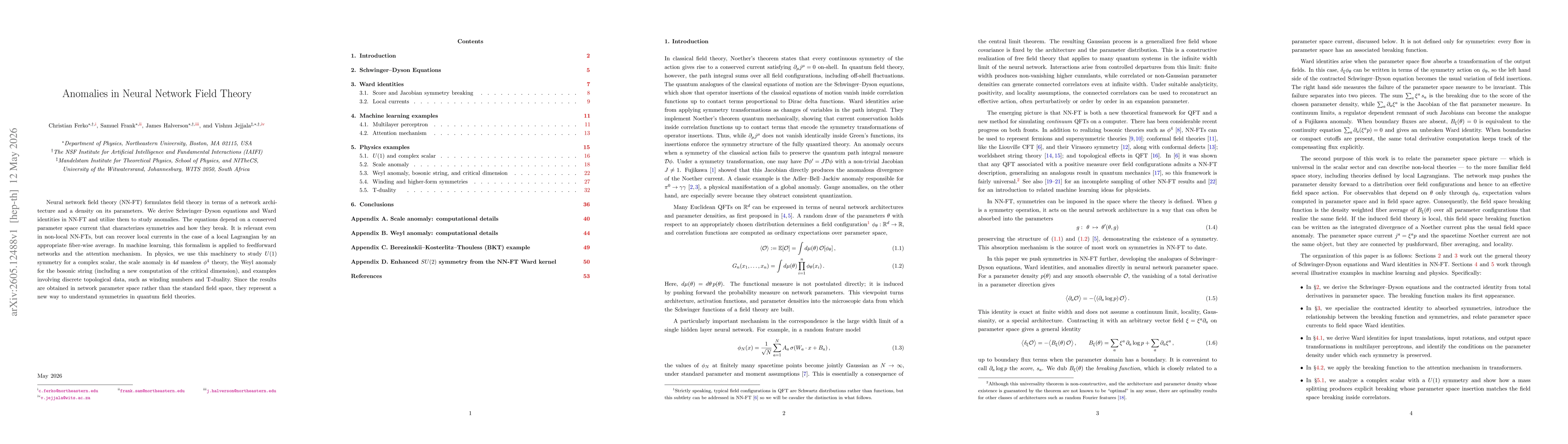 Thumbnail for Anomalies in Neural Network Field Theory