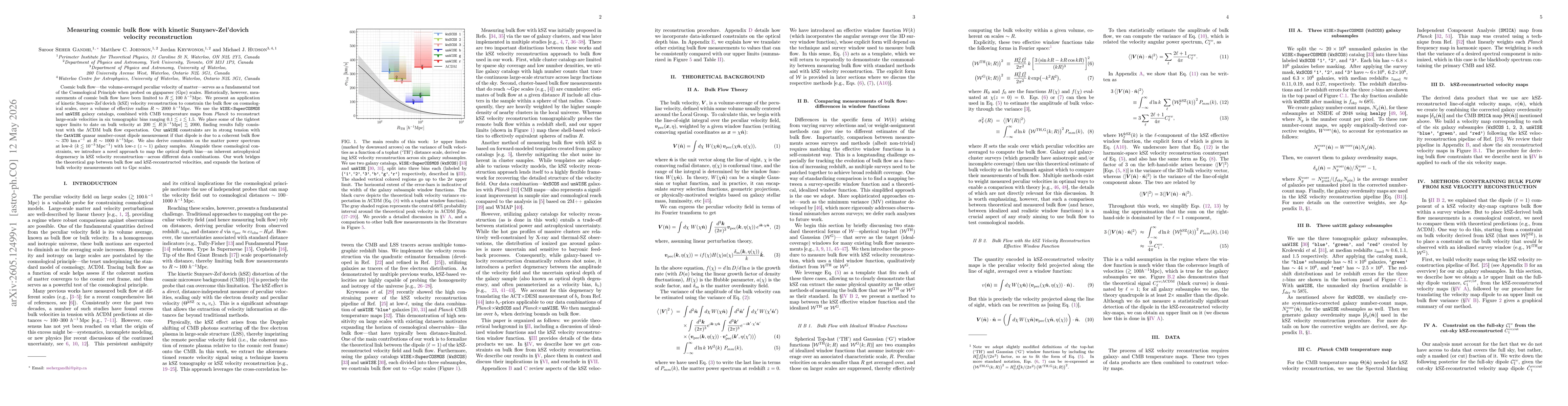 Thumbnail for Measuring cosmic bulk flow with kinetic Sunyaev-Zel'dovich velocity reconstruction