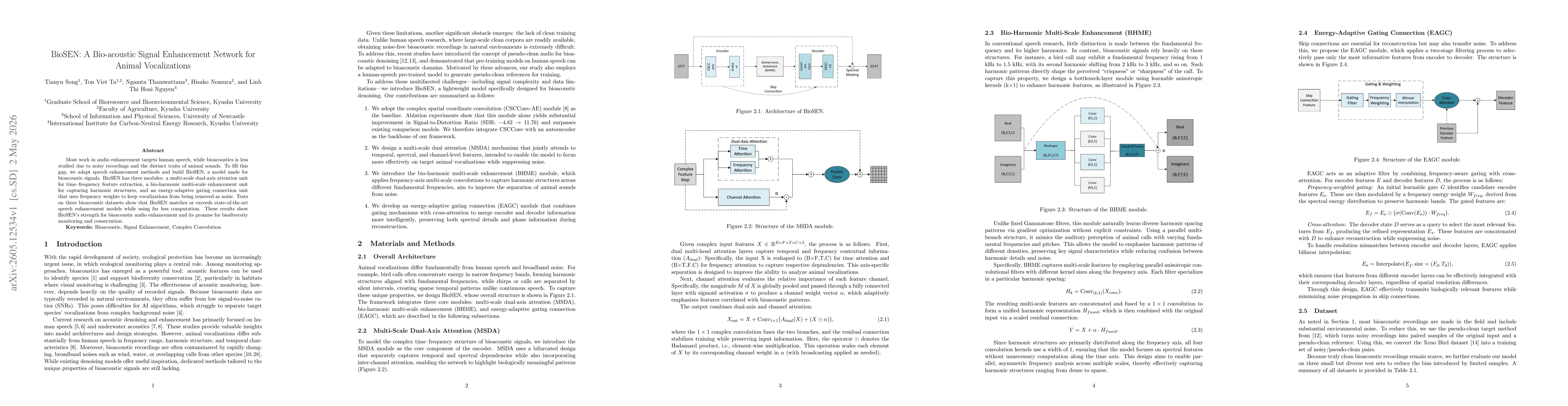 Thumbnail for BioSEN: A Bio-acoustic Signal Enhancement Network for Animal Vocalizations