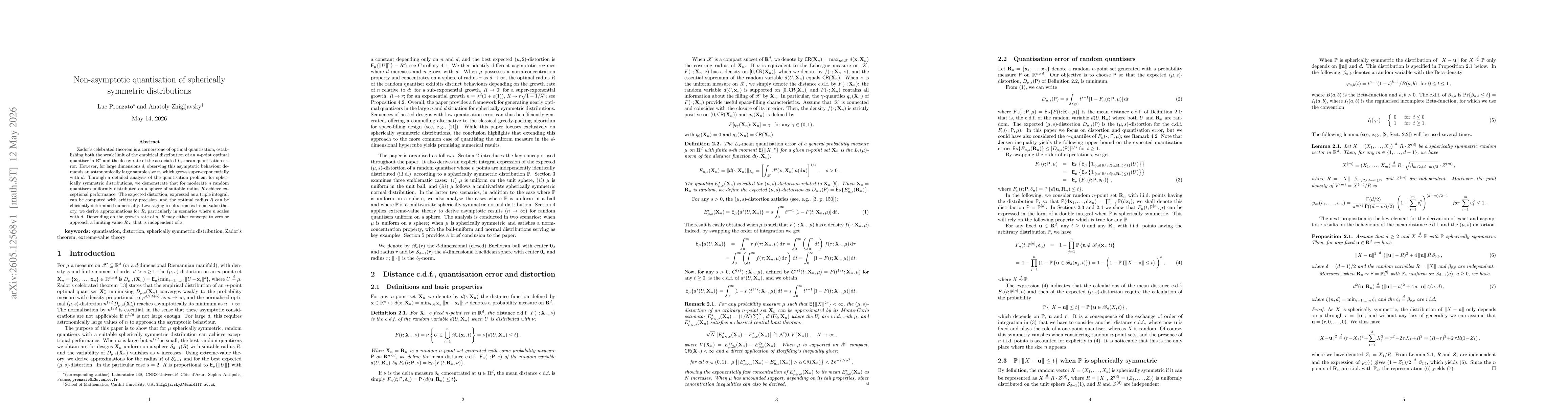 Thumbnail for Non-asymptotic quantisation of spherically symmetric distributions