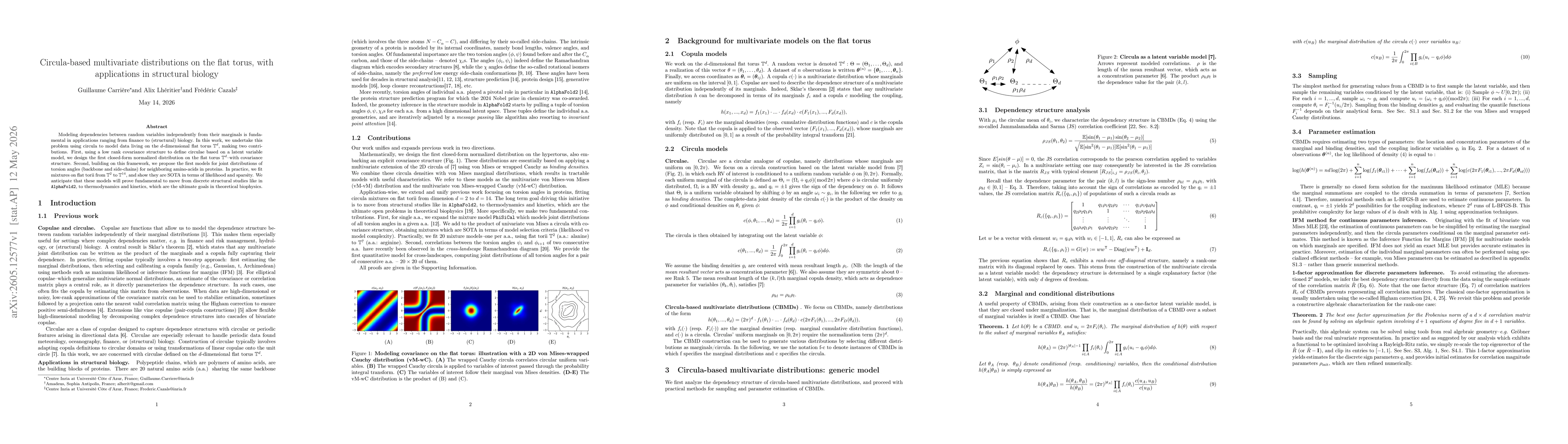 Thumbnail for Circula-based multivariate distributions on the flat torus, with applications in structural biology