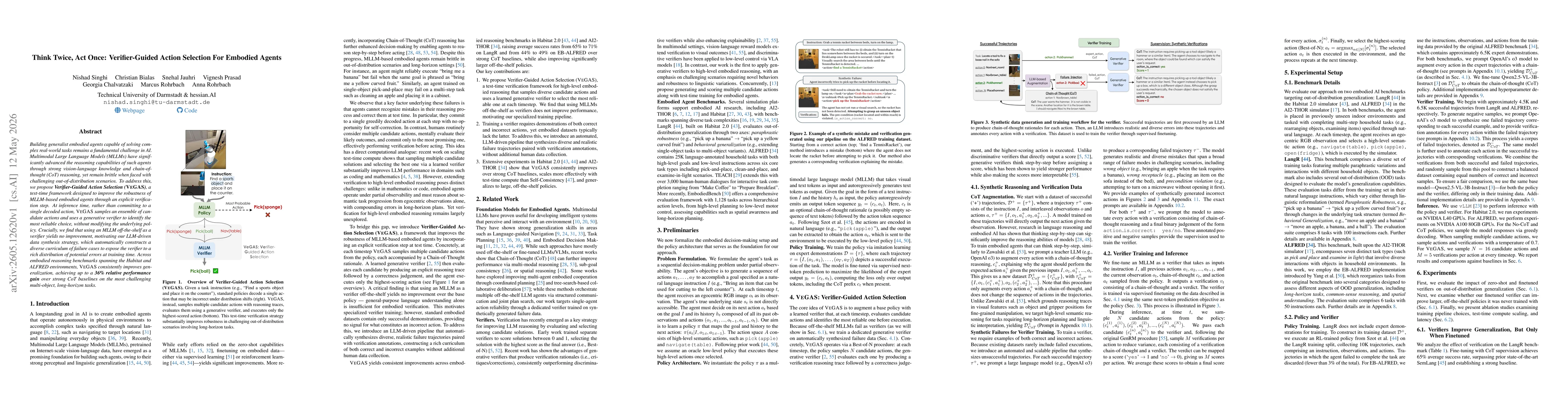 Thumbnail for Think Twice, Act Once: Verifier-Guided Action Selection For Embodied Agents