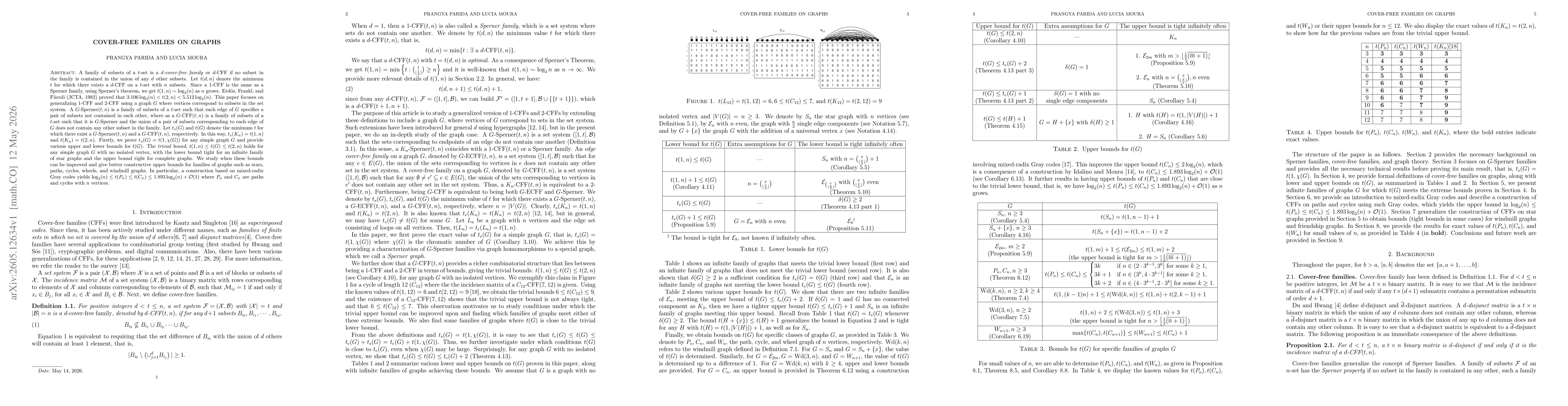 Thumbnail for Cover-free families on graphs