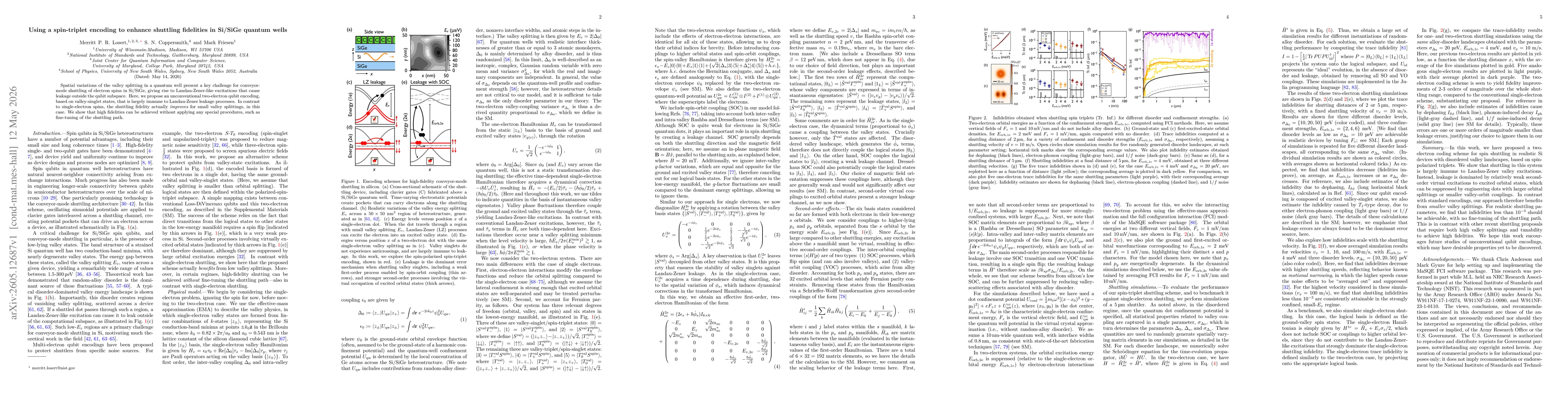 Thumbnail for Using a spin-triplet encoding to enhance shuttling fidelities in Si/SiGe quantum wells