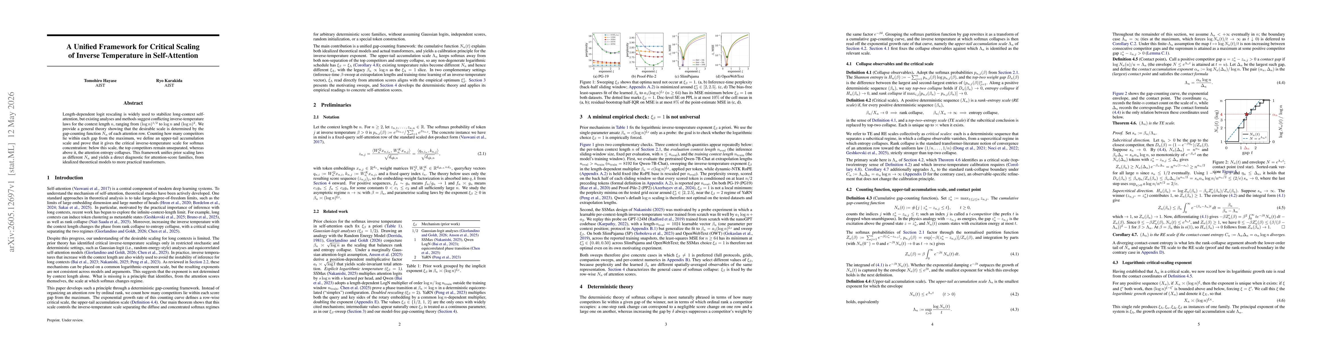 Thumbnail for A Unified Framework for Critical Scaling of Inverse Temperature in Self-Attention