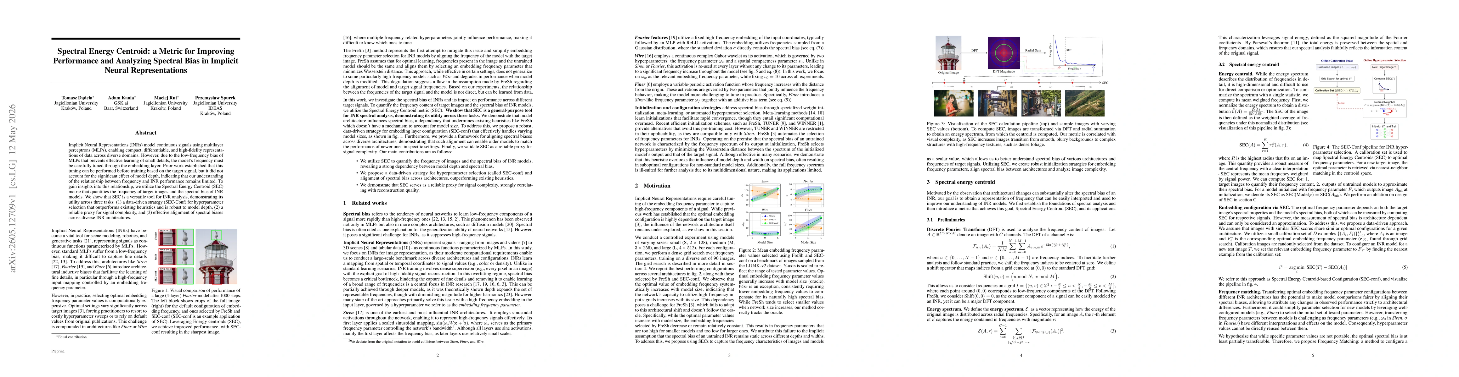 Thumbnail for Spectral Energy Centroid: a Metric for Improving Performance and Analyzing Spectral Bias in Implicit Neural Representations