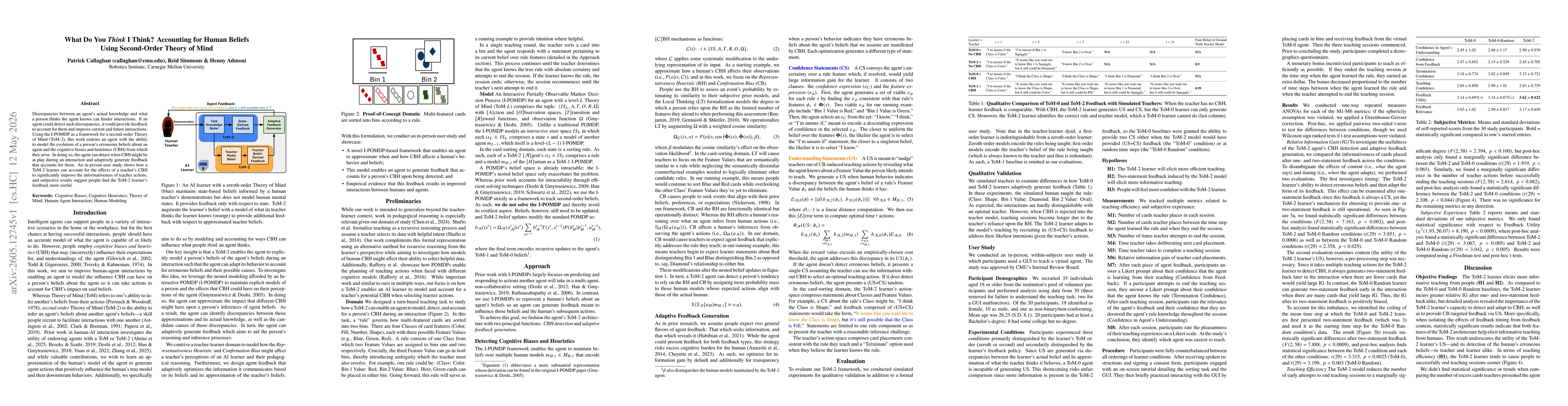 Thumbnail for What Do You Think I Think? Accounting for Human Beliefs Using Second-Order Theory of Mind