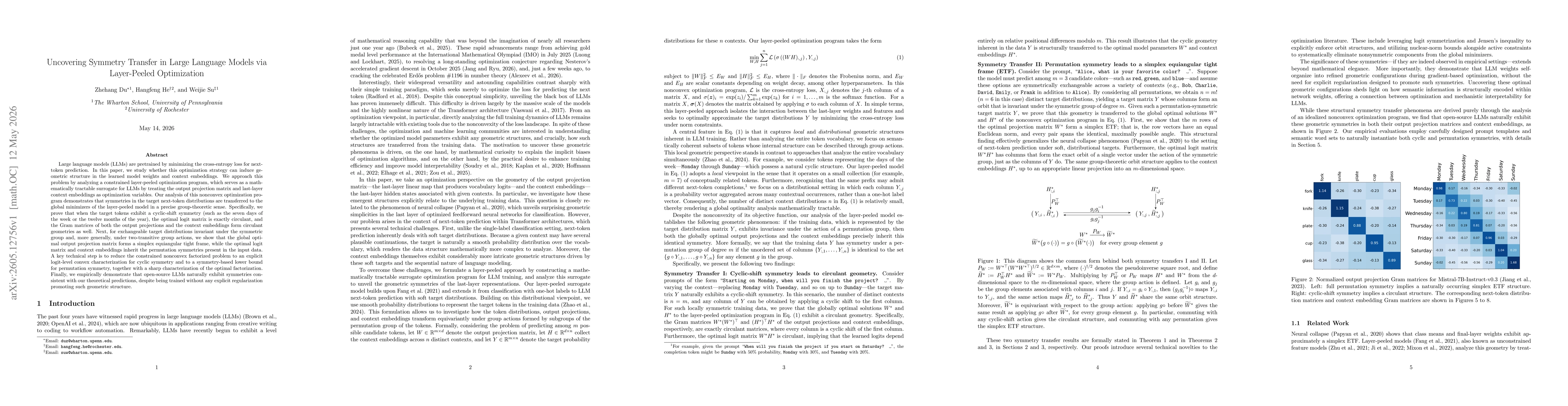 Thumbnail for Uncovering Symmetry Transfer in Large Language Models via Layer-Peeled Optimization