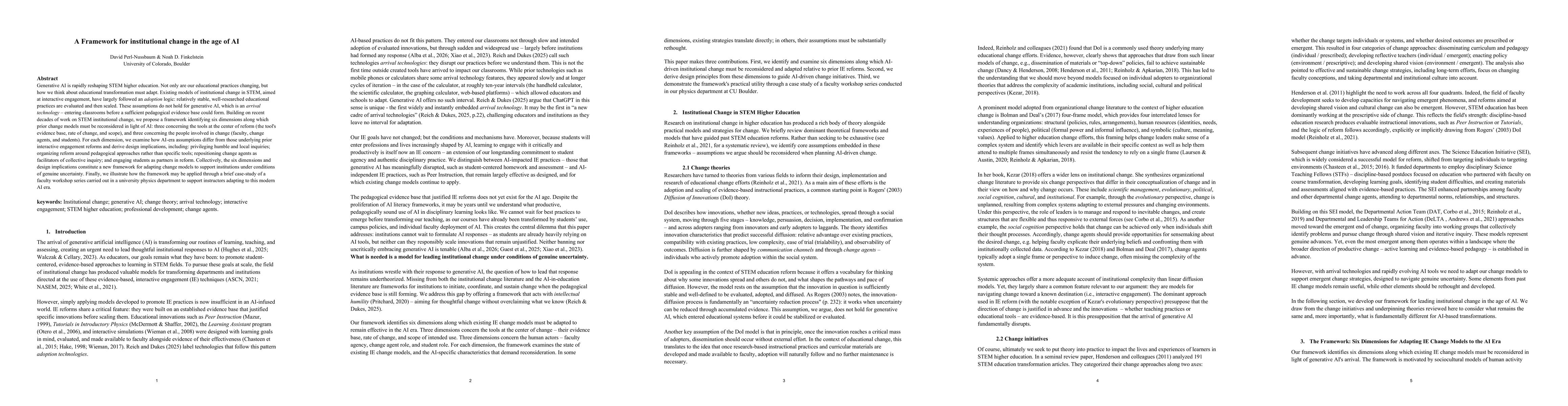 Thumbnail for A Framework for institutional change in the age of AI