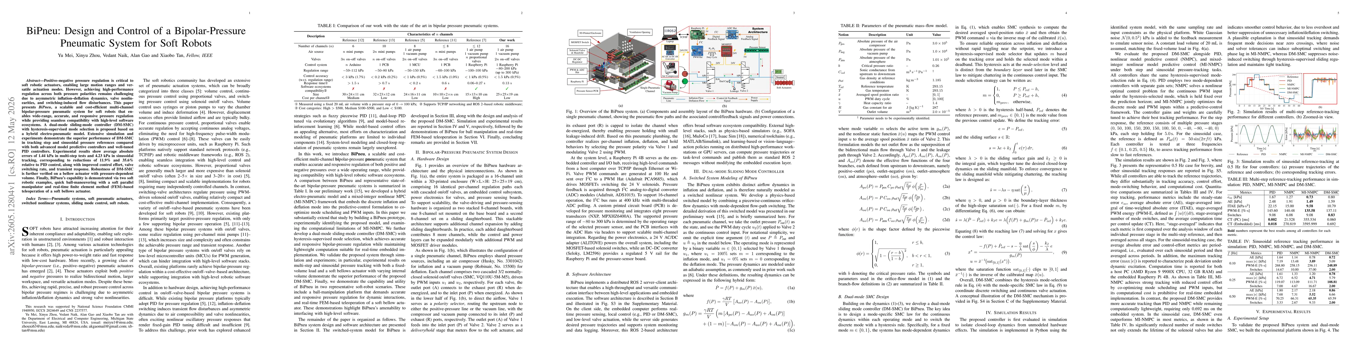 Thumbnail for BiPneu: Design and Control of a Bipolar-Pressure Pneumatic System for Soft Robots