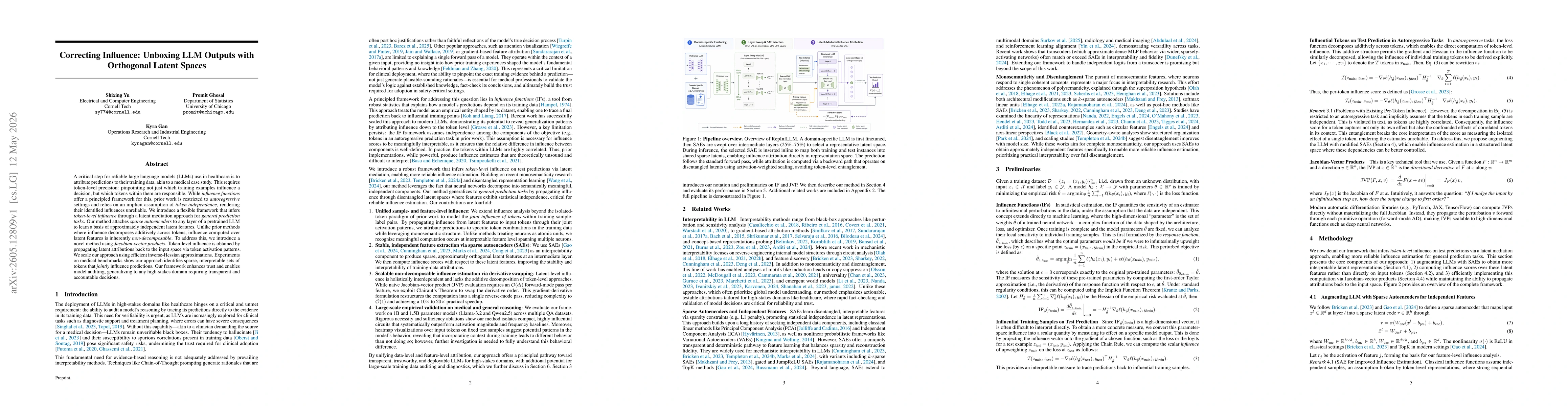 Thumbnail for Correcting Influence: Unboxing LLM Outputs with Orthogonal Latent Spaces