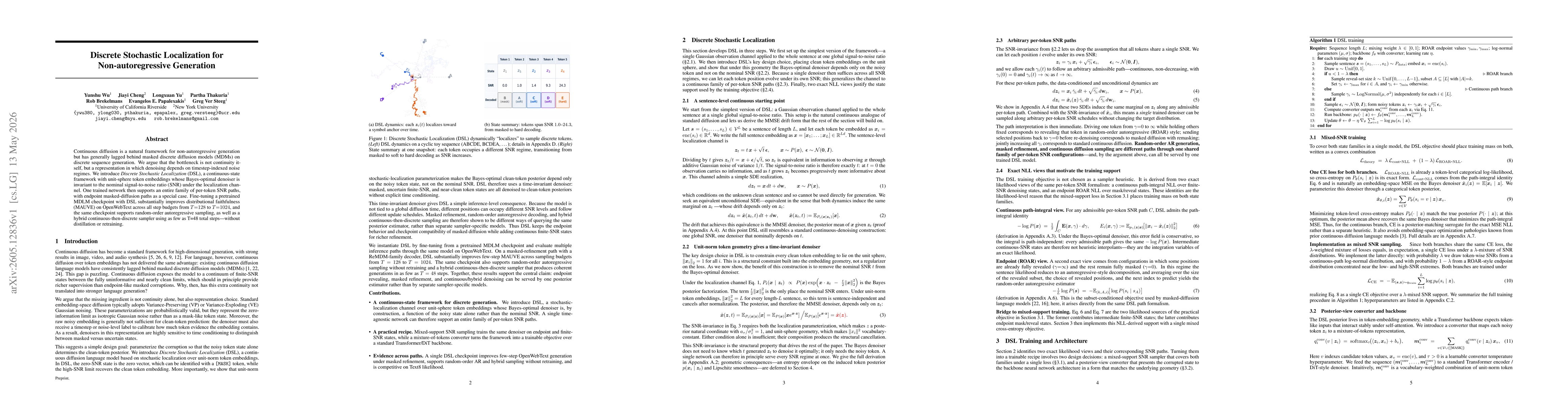 Thumbnail for Discrete Stochastic Localization for Non-autoregressive Generation