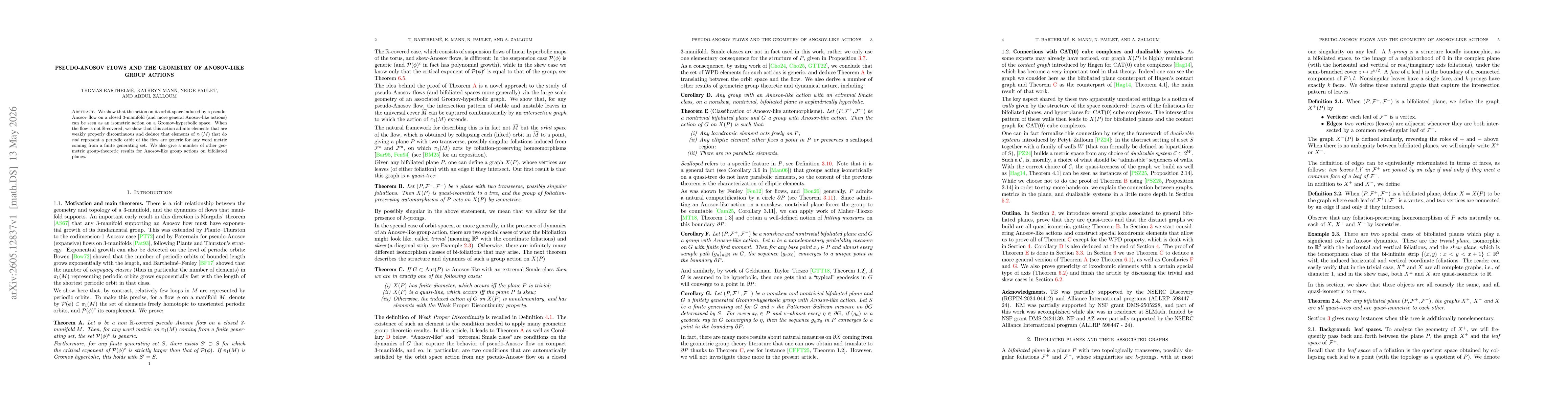 Thumbnail for Pseudo-Anosov flows and the geometry of Anosov-like group actions
