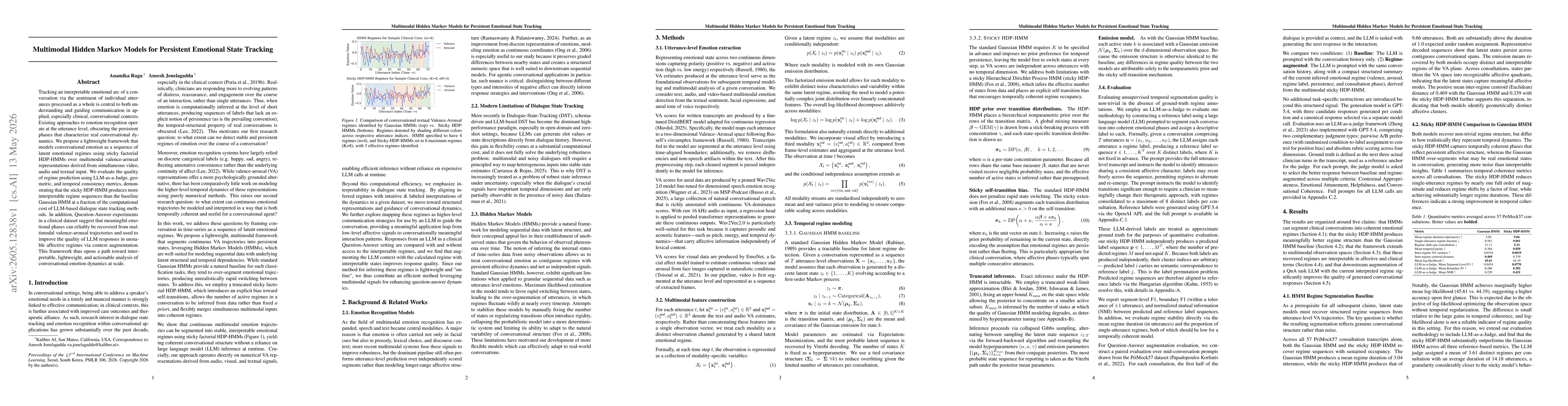 Thumbnail for Multimodal Hidden Markov Models for Persistent Emotional State Tracking