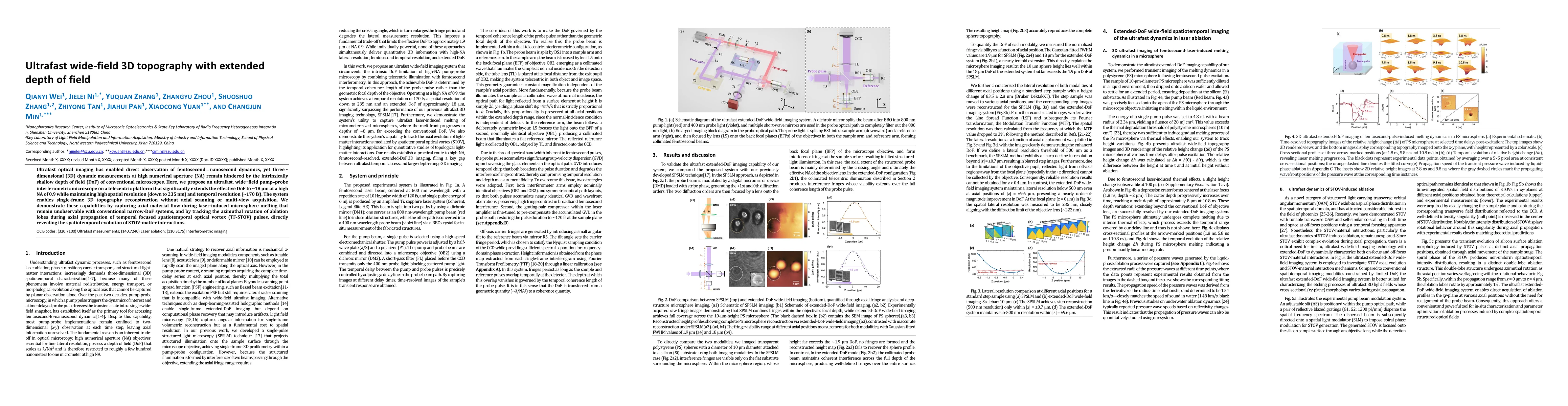 Thumbnail for Ultrafast wide-field 3D topography with extended depth of field