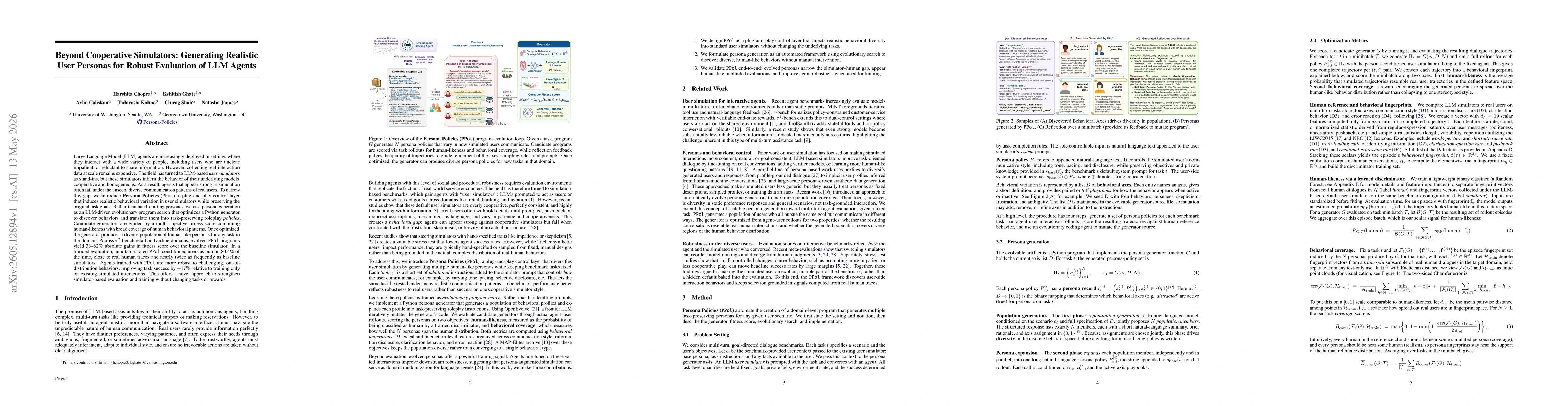 Thumbnail for Beyond Cooperative Simulators: Generating Realistic User Personas for Robust Evaluation of LLM Agents