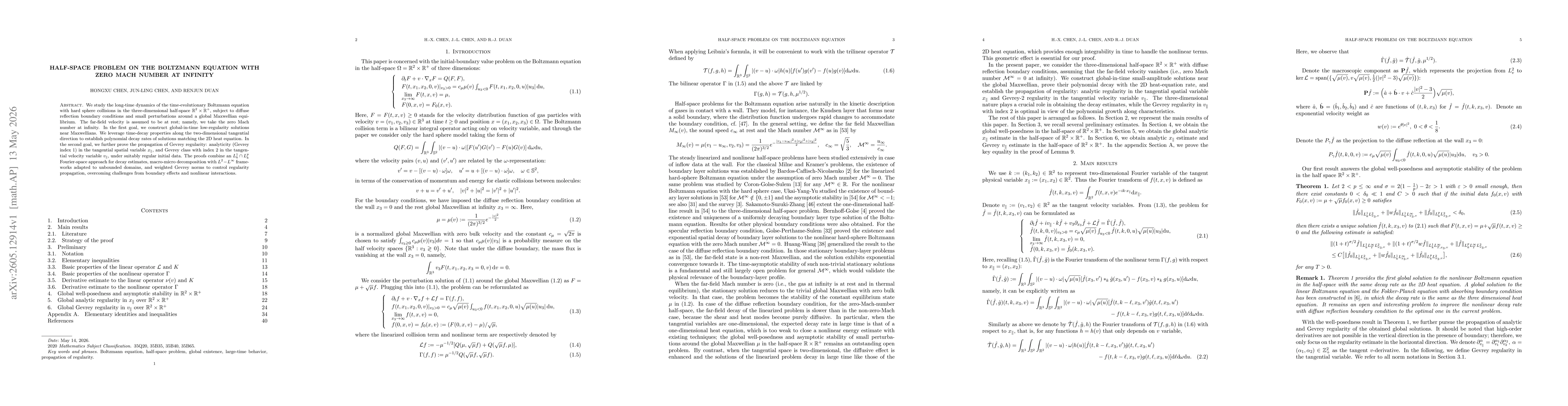 Thumbnail for Half-space problem on the Boltzmann equation with zero Mach number at infinity