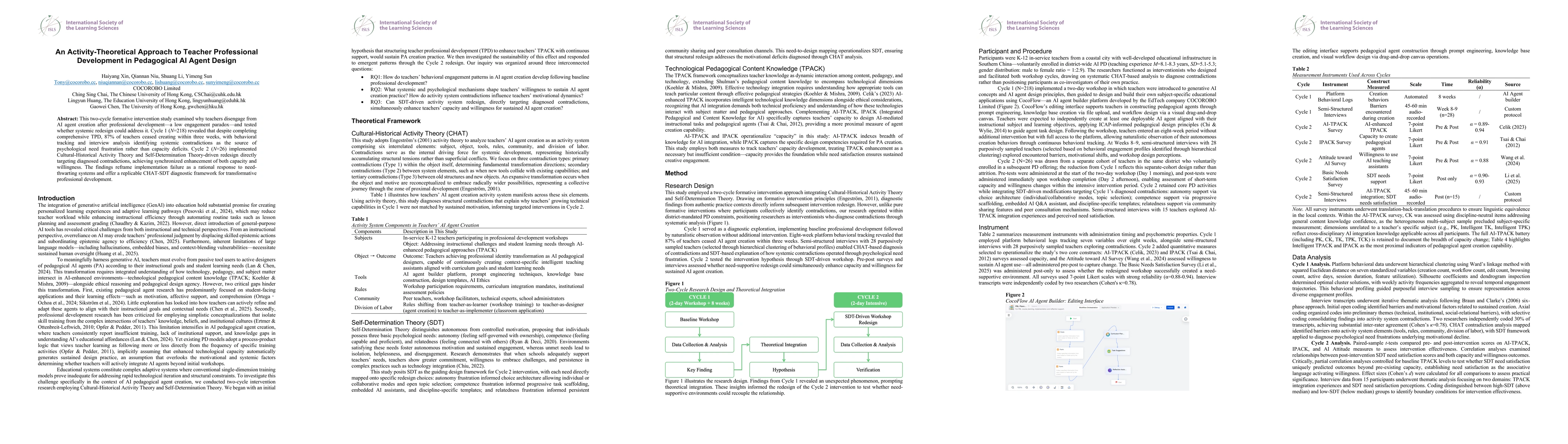 Thumbnail for An Activity-Theoretical Approach to Teacher Professional Development in Pedagogical AI Agent Design