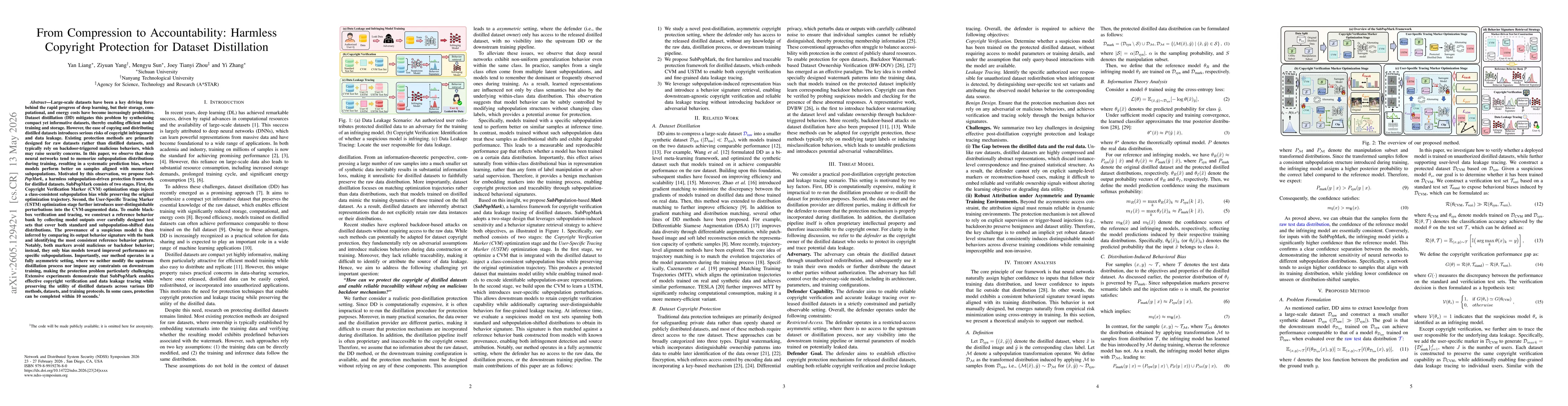 Thumbnail for From Compression to Accountability: Harmless Copyright Protection for Dataset Distillation