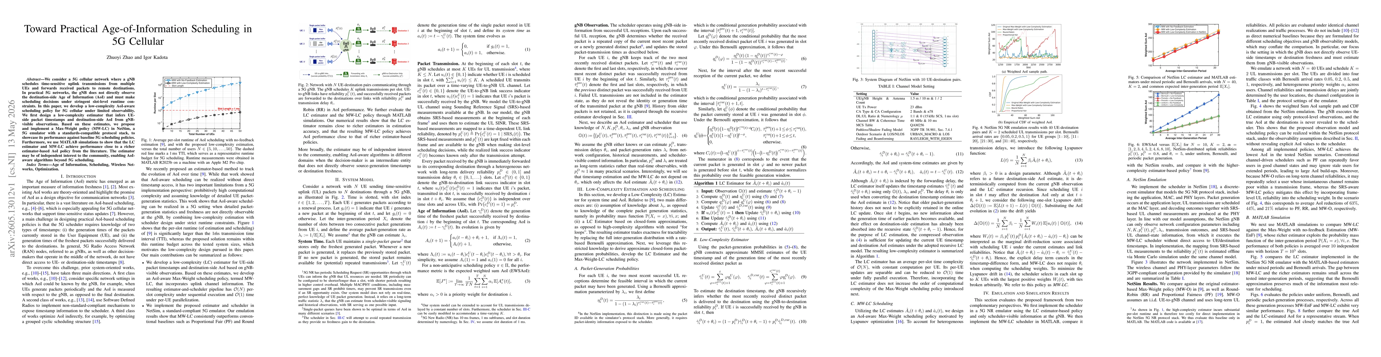 Thumbnail for Toward Practical Age-of-Information Scheduling in 5G Cellular