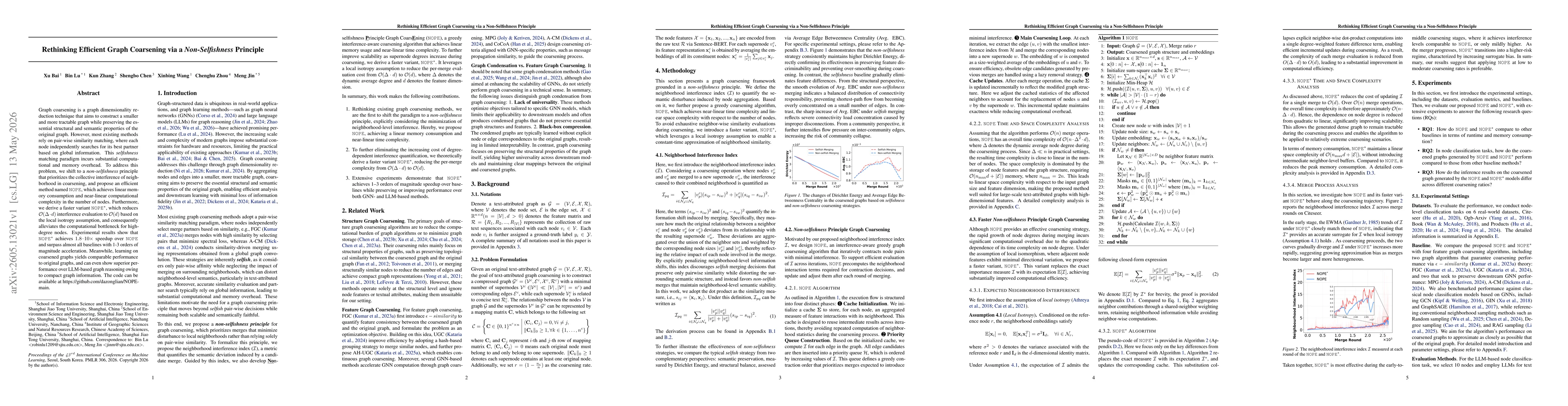 Thumbnail for Rethinking Efficient Graph Coarsening via a Non-Selfishness Principle